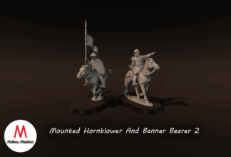 Mounted Hornblower And Banner Bearer 2