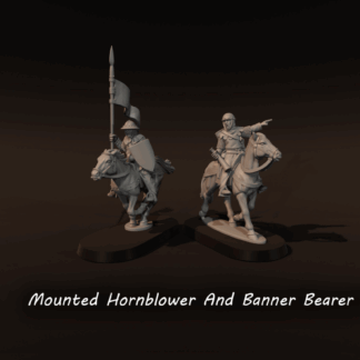 Mounted Hornblower And Banner Bearer 2