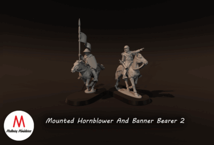 Mounted Hornblower And Banner Bearer 2