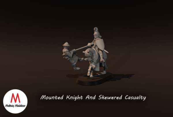 Medieval Mounted Knight And Casualty