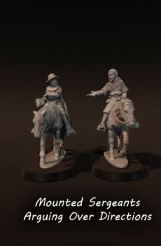 Mounted Sergeants Arguing