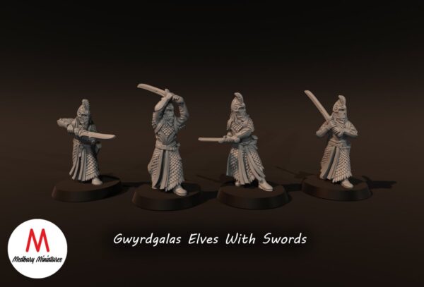 LOTR - Gwyrdgalas Elves With Spears or Swords - Image 2