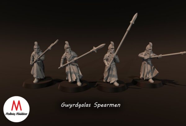 LOTR - Gwyrdgalas Elves With Spears or Swords