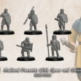 Medieval Peasants With Spear And Shield - Image 2