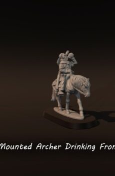 Mounted Archer Drinking From Waterskin